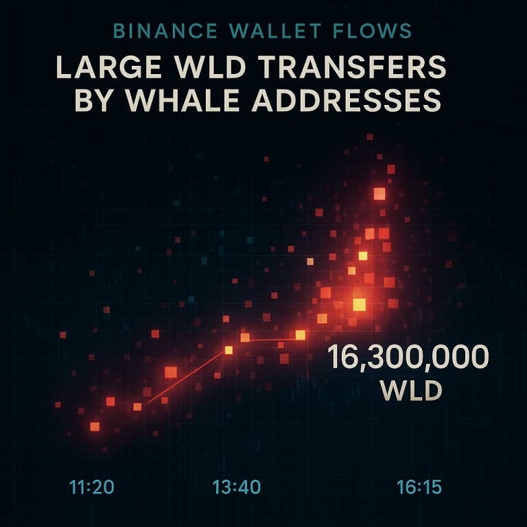 Worldcoin WLD 18M tokens withdrawn from Binance by whales on-chain data