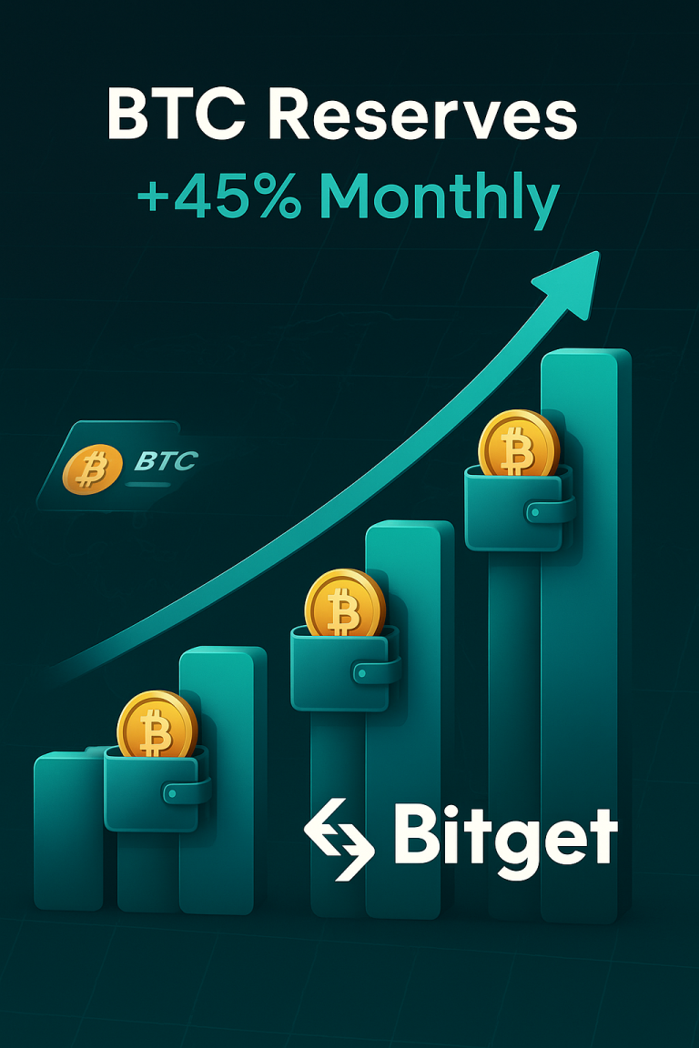 Bitget sees 45% rise in BTC reserve holdings amid growing institutional trust